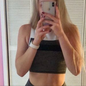 Black/white/grey SoulCycle Sports Bra